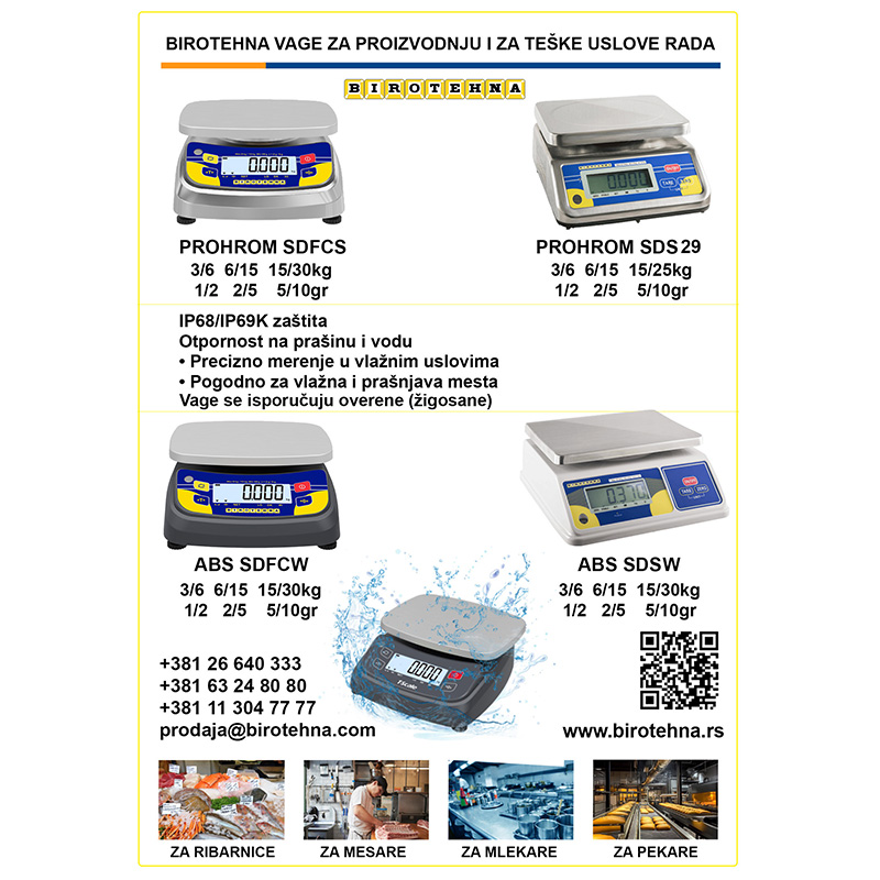 Birotehna vage za proizvodnju i za teške uslove rada